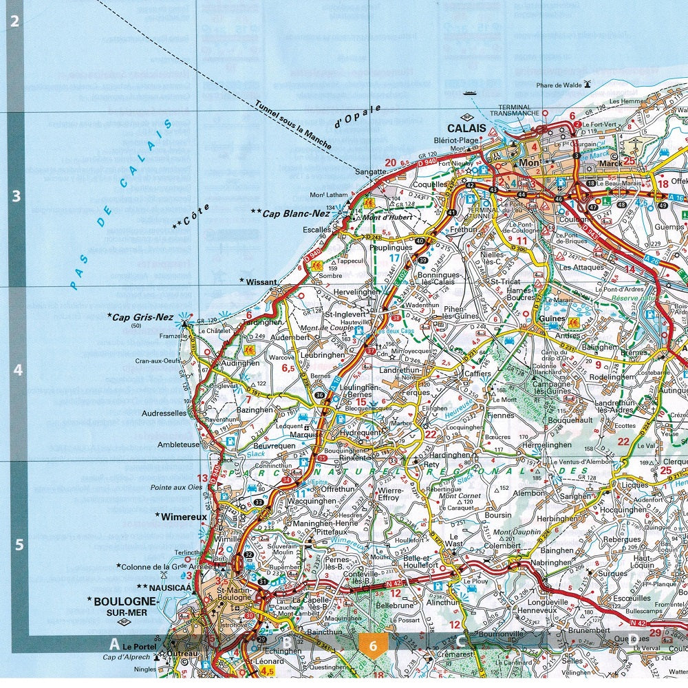 2025 Flexibound France Road Atlas Calais map ISBN:9782067264991 Michelin