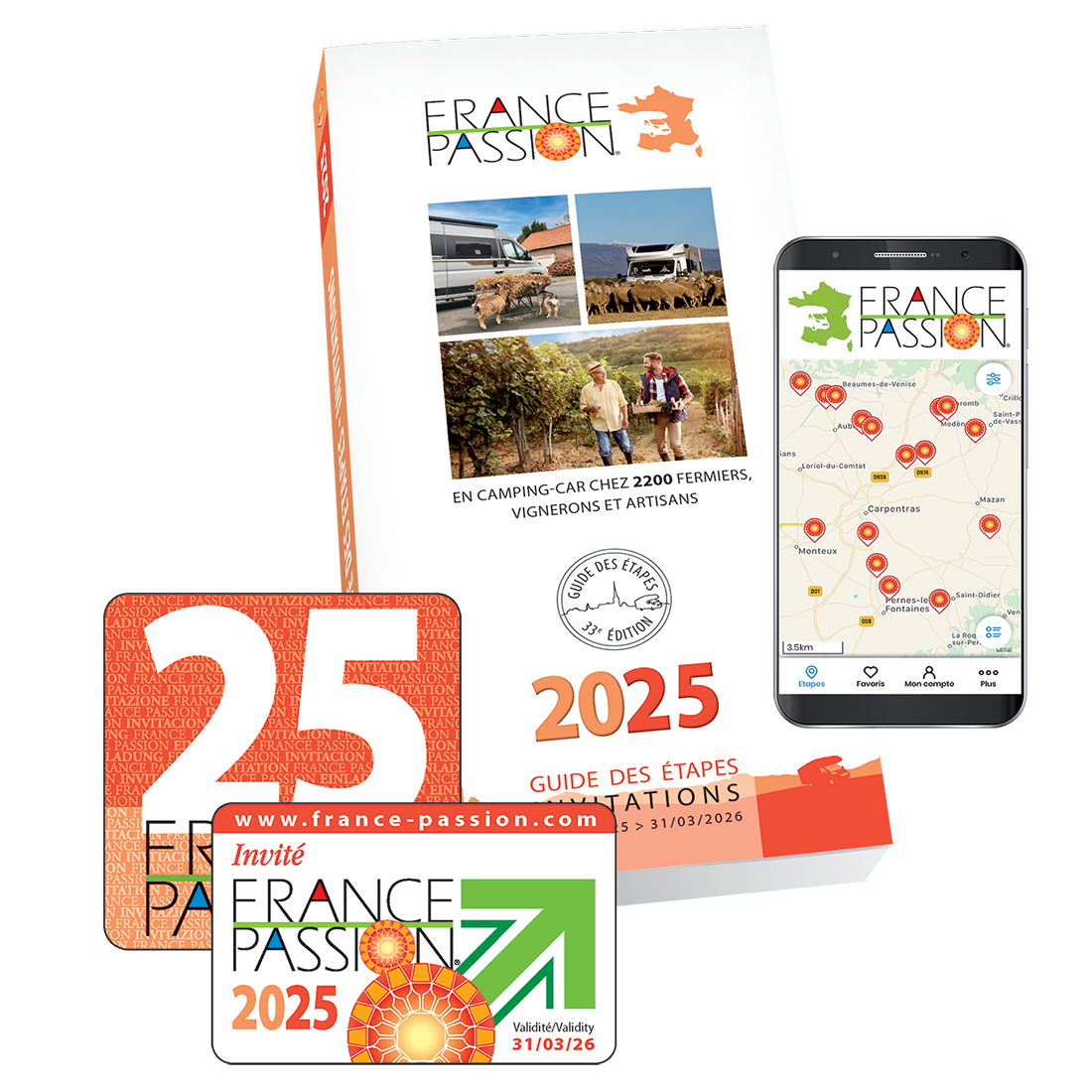 France Passion 2025 Vicarious Books UK motorhome campervan stopovers France front cover