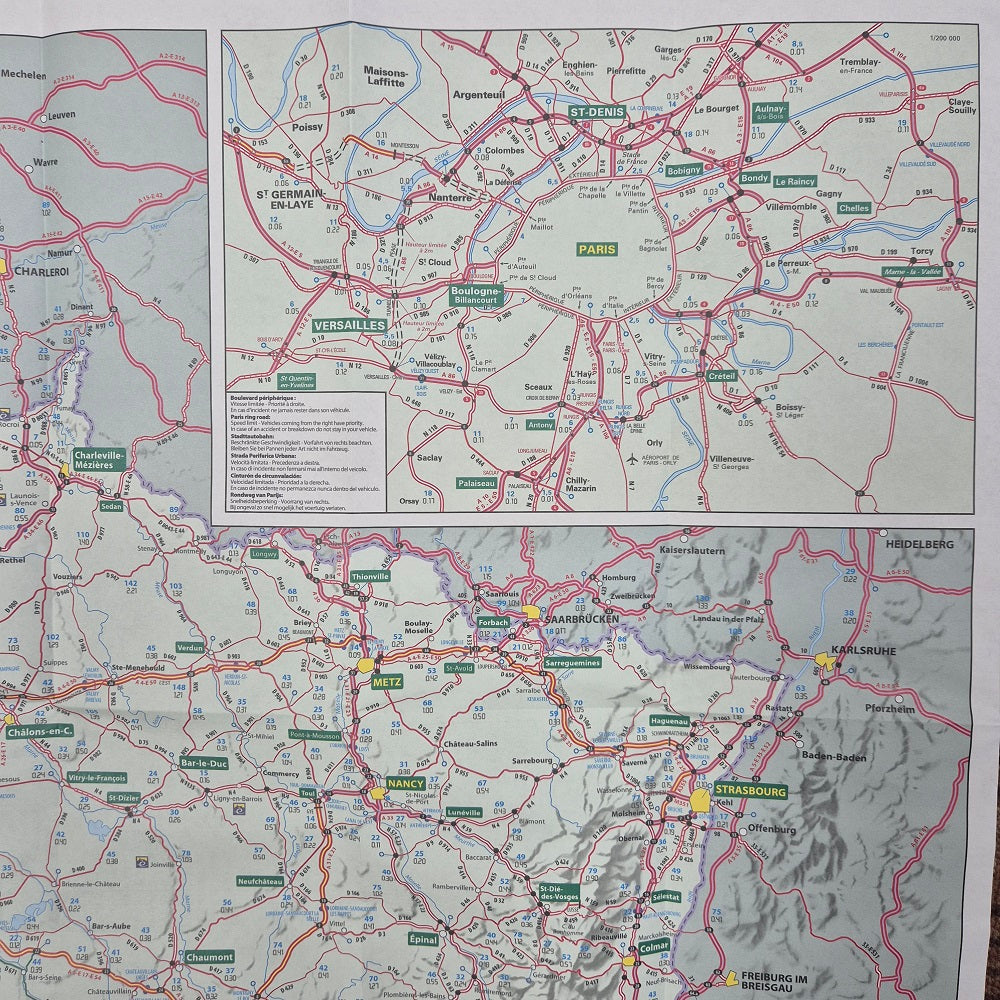 Paris peripherique zoom mapMichelin 726 France Grand Itineraires route planning ISBN:9782067264922