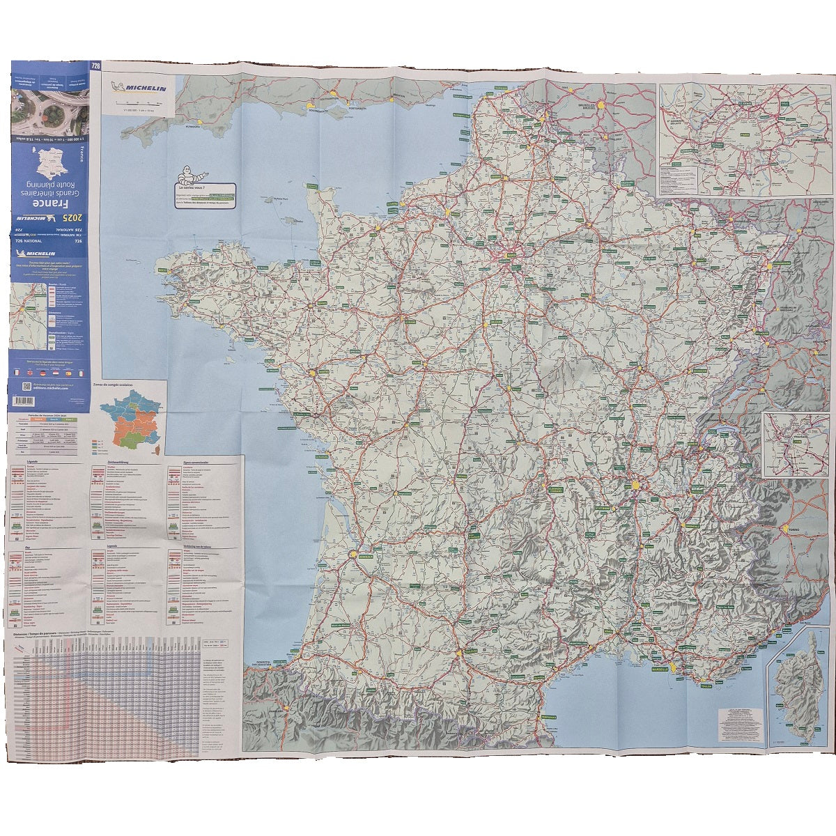 folded out Michelin 726 France Grand Itineraires route planning ISBN:9782067264922