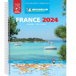 A4 road atlas France laminated pages cover 2024