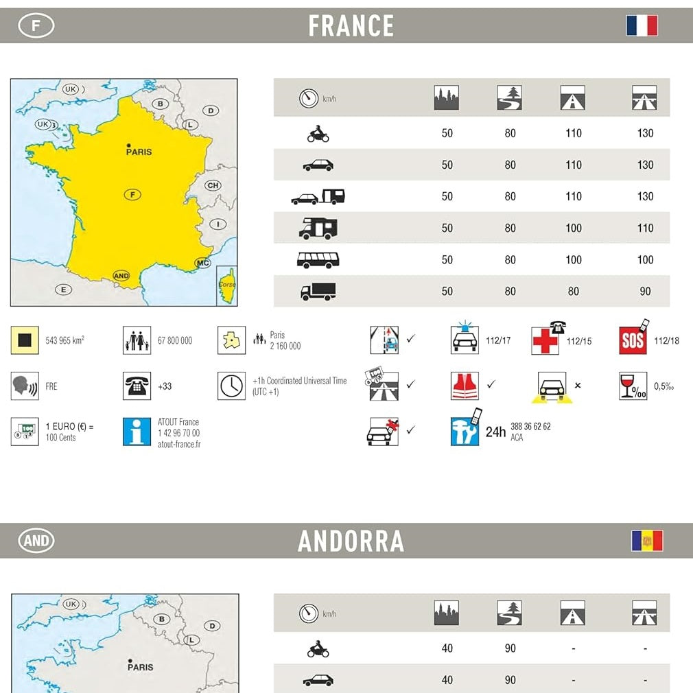 AA Easy Read France Atlas 2026 9780749584443 france andorra