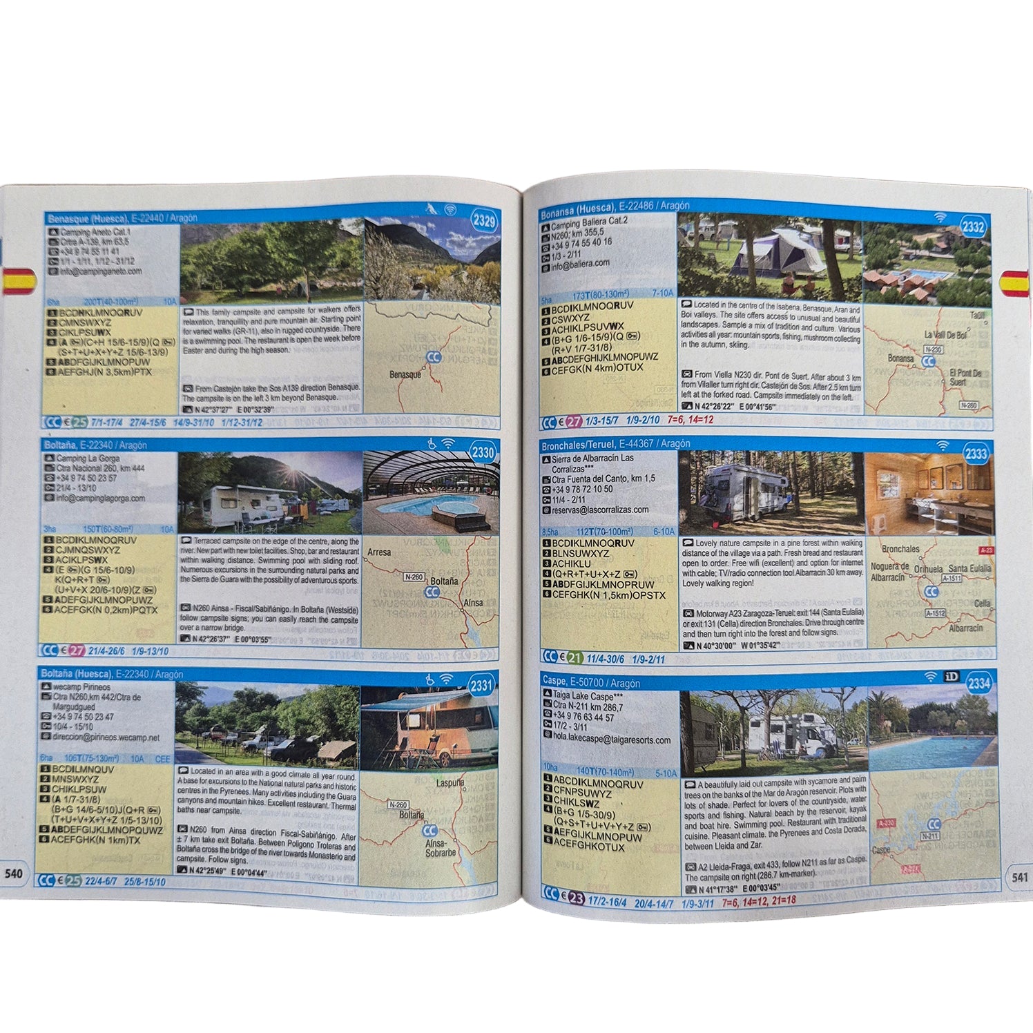 ACSI camping card 2025 discount scheme vicarious books media 9789493182769 spain campsite entry preview