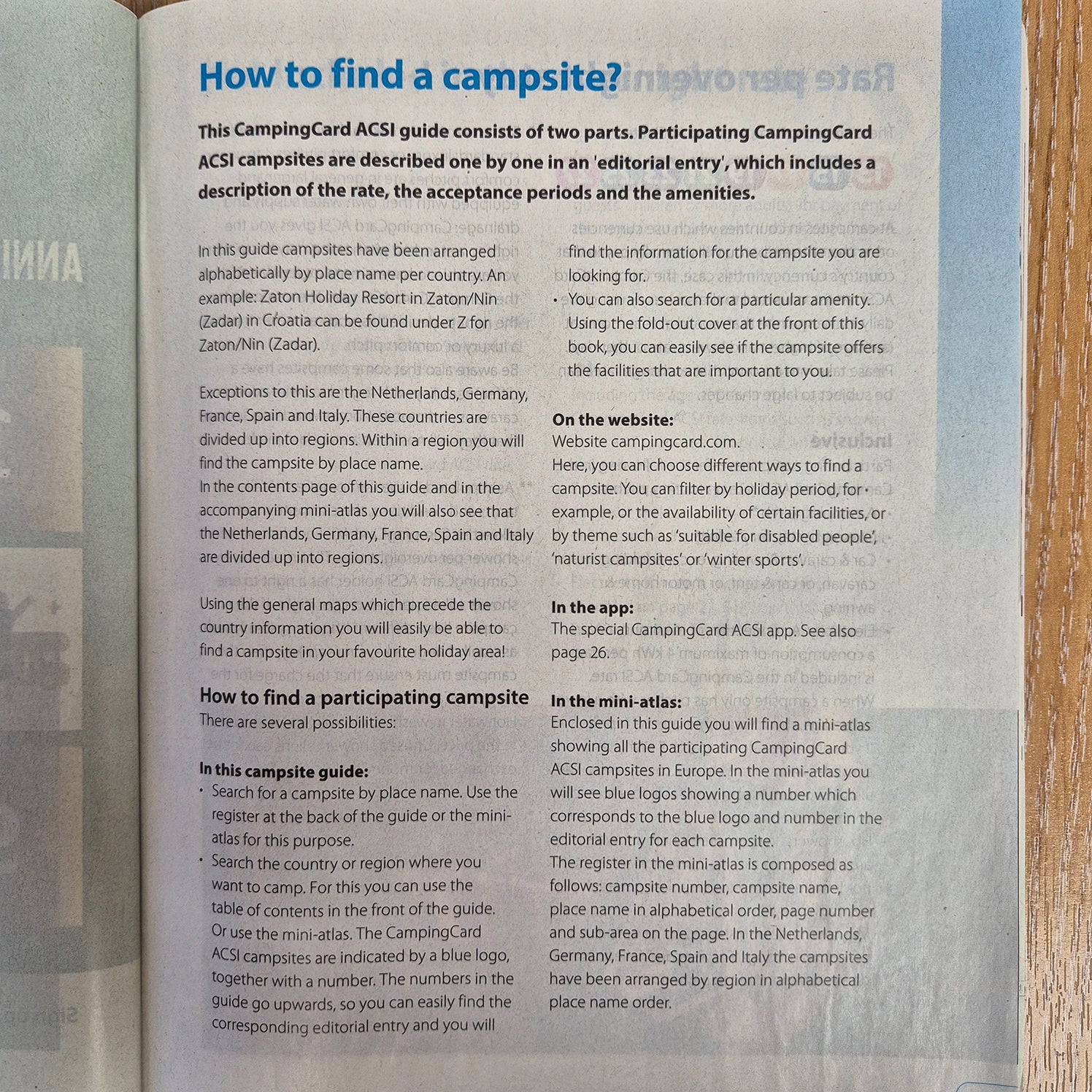 ACSI camping card 2025 discount scheme vicarious books media 9789493182769 how to find a campsite with acsi camping card