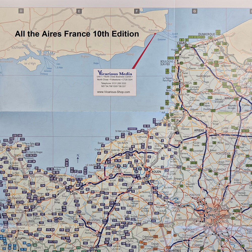 ATAF10 Aires France map Britany Normandy All The Aires France 10th edition ISBN: 978910664308