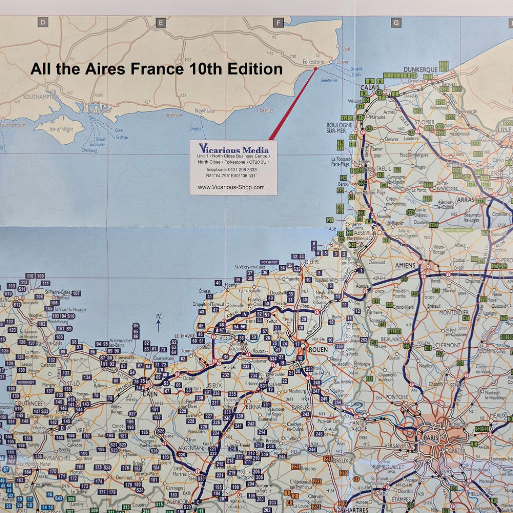ATAF10 Aires France map Britany Normandy All The Aires France 10th edition ISBN: 978910664308