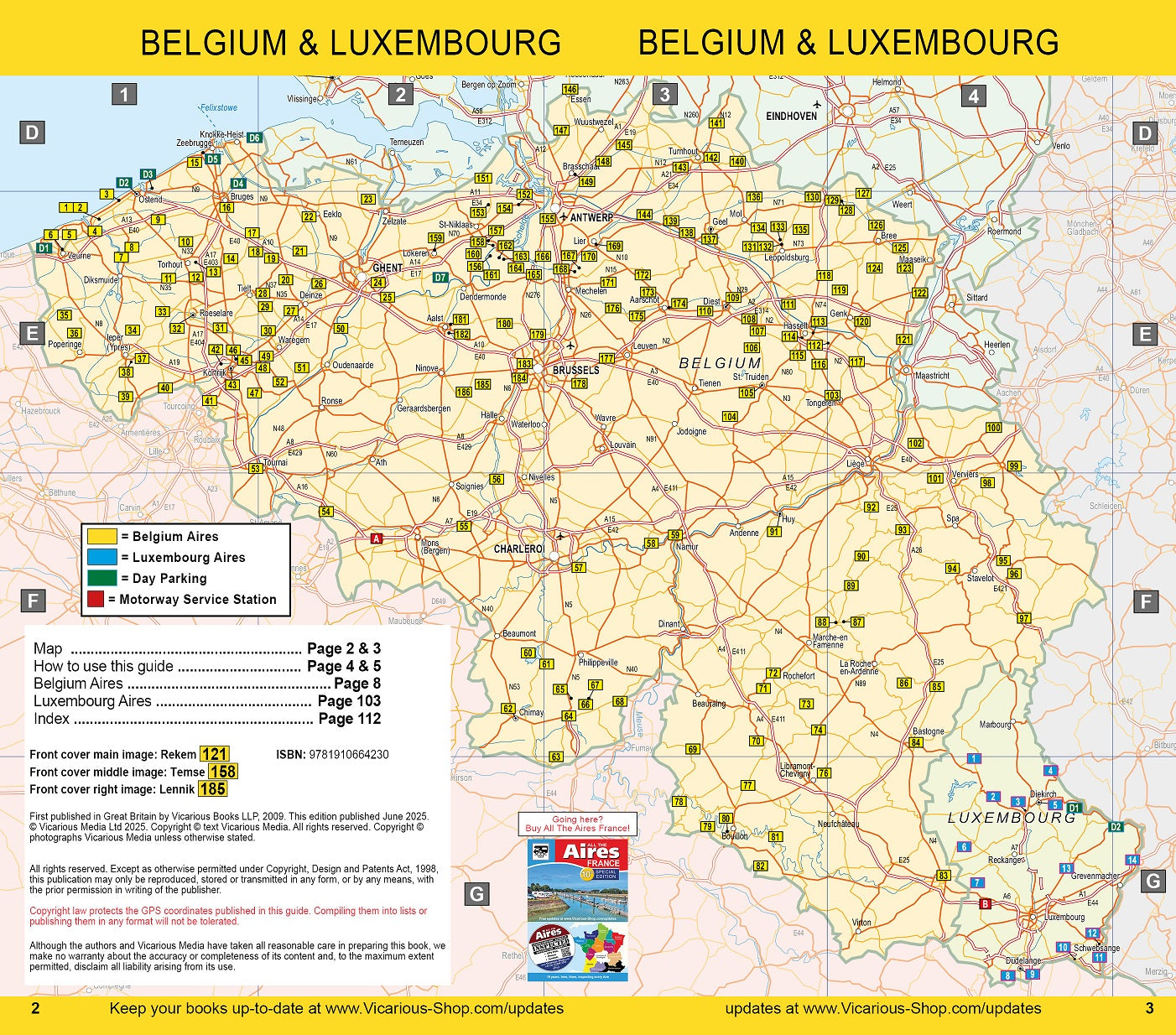 Aires Map Belgium and Luxembourg All the Aires IBSN:9781910664230 Vicarious Books Media