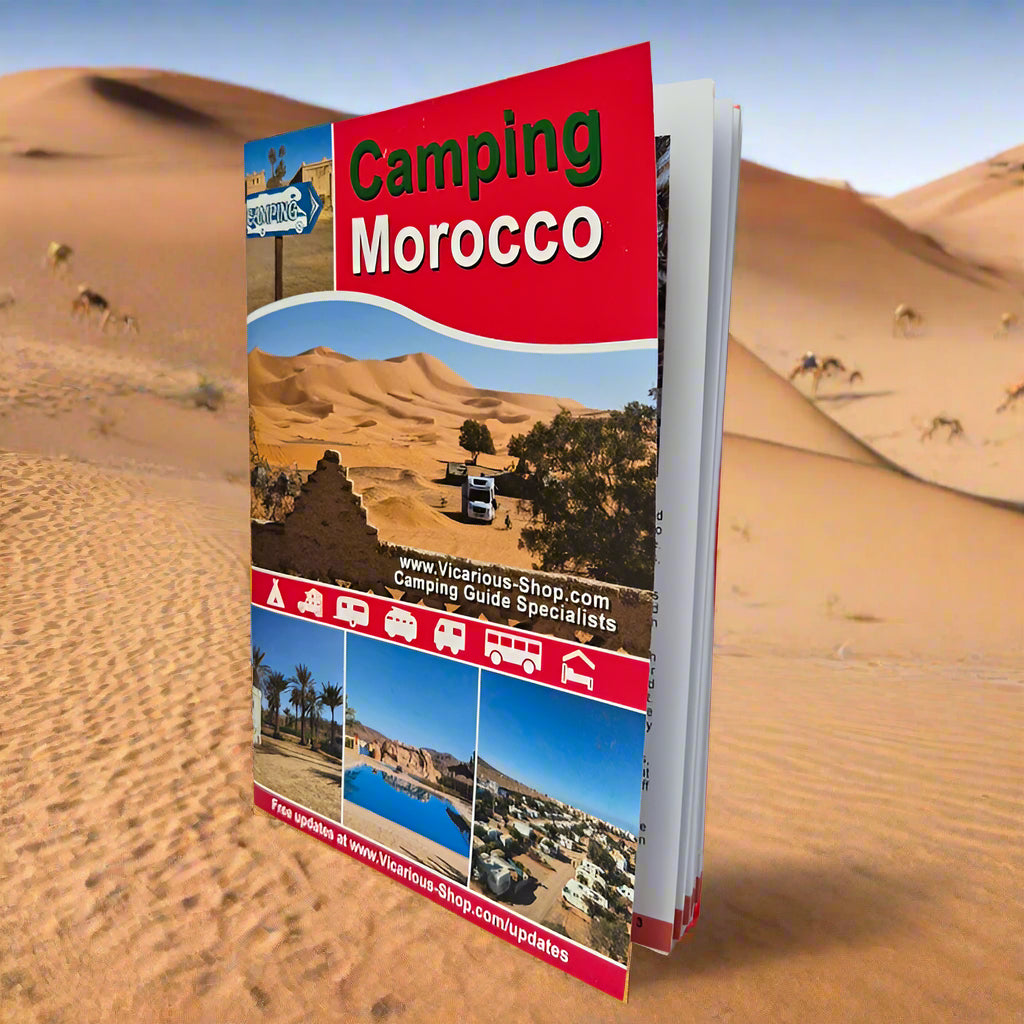Camping Morocco 2025 front cover printed edition vicarious media books