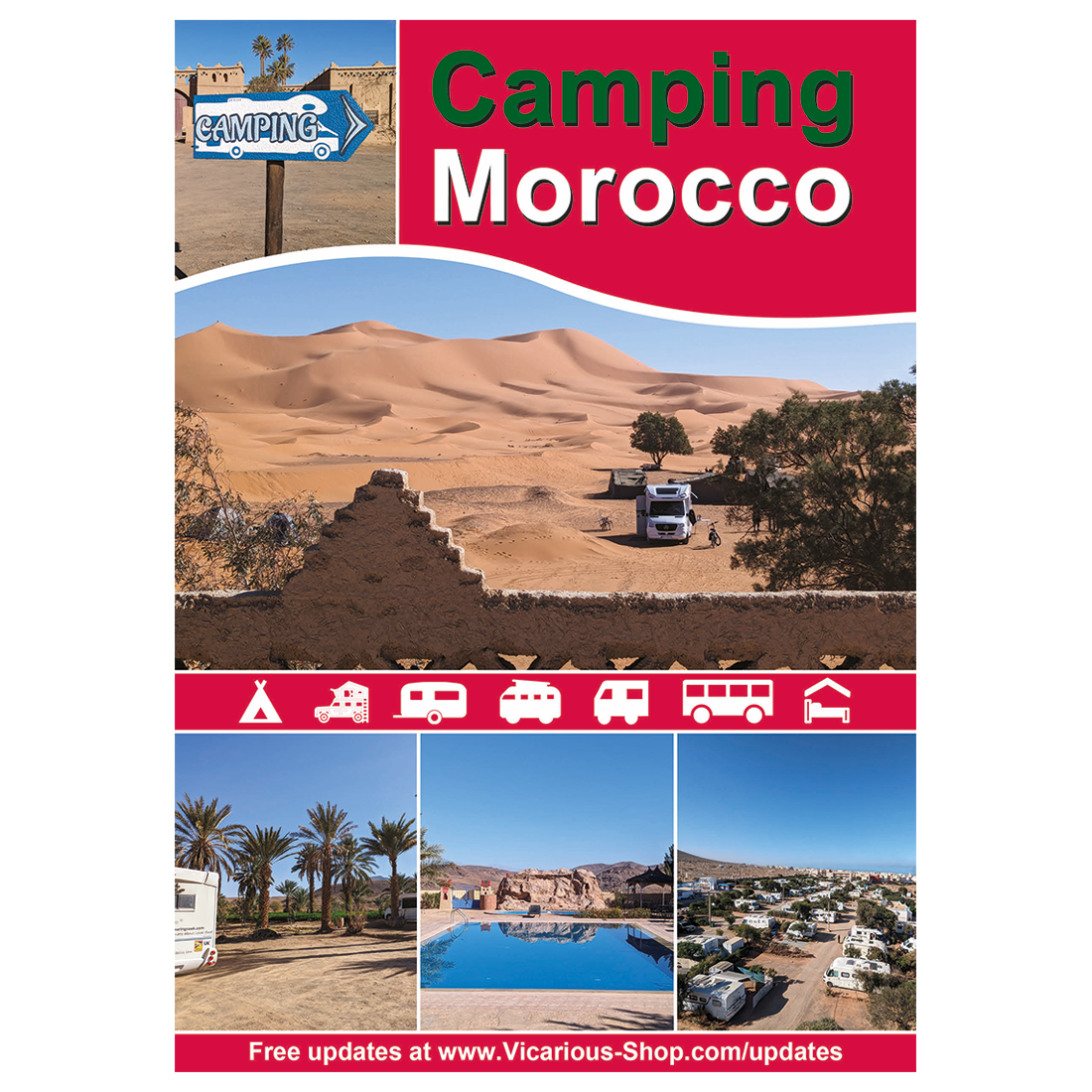 Camping Morocco 2025 front cover printed edition vicarious media books