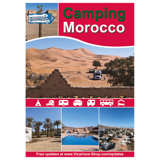 Camping Morocco 2025 front cover printed edition vicarious media books