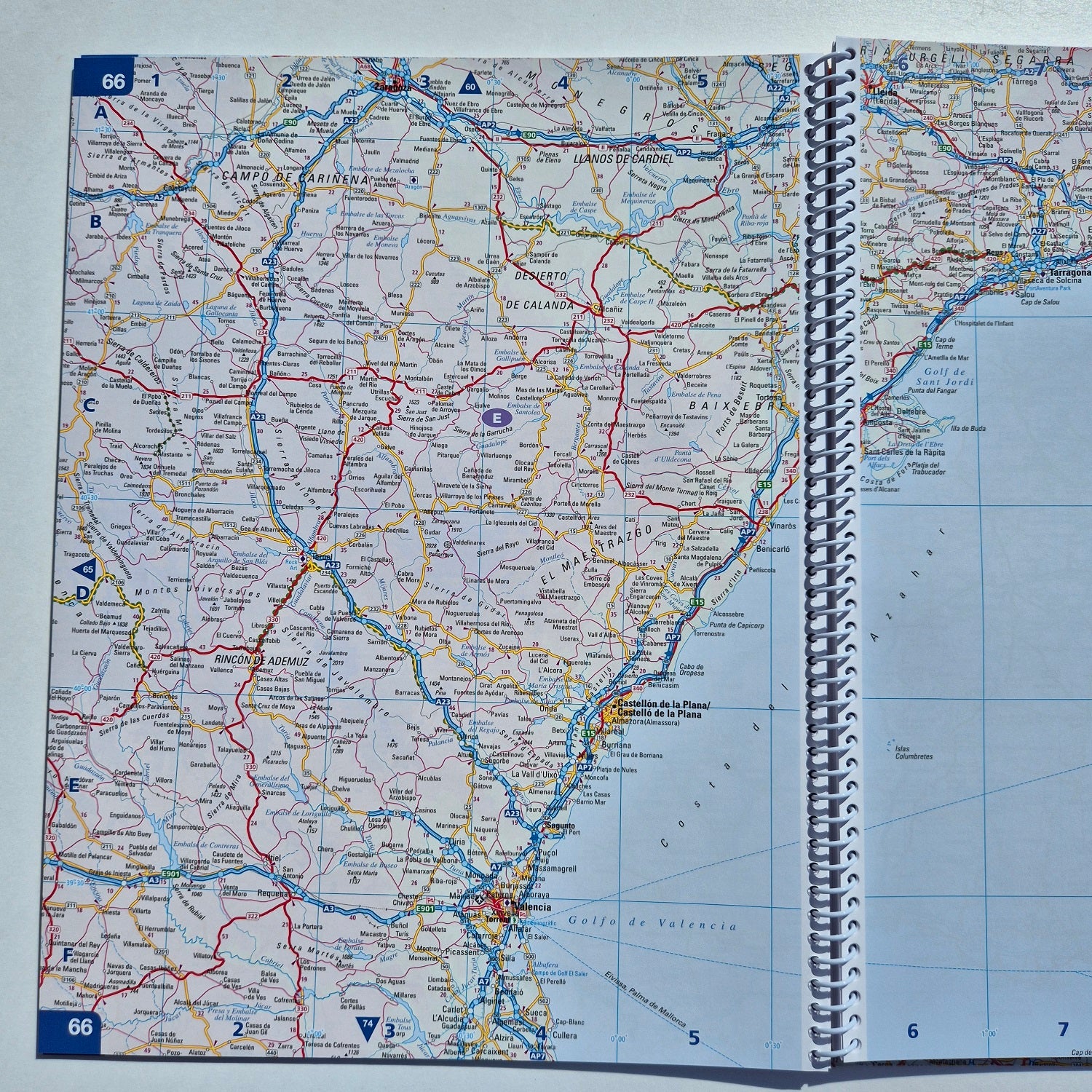 Collins Big Road Atlas Europe 2026 Spanish Mediterranean map 9780008716462