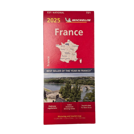 Fold out map France Michelin 721 2025 9782067264892