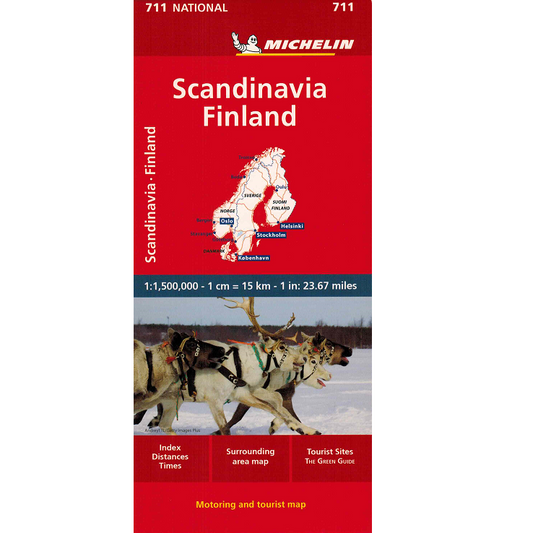 Michelin Scandinavia & Finland Sheet Map 711 ISBN:9782067262881 front cover vi