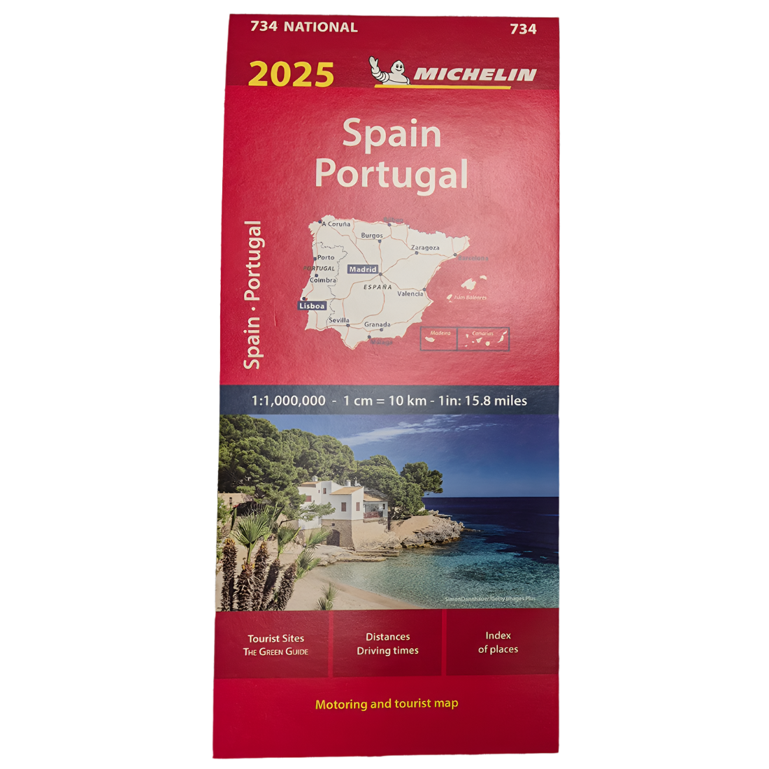 Michelin 734 Spain and Portugal 2025 Sheet Map front cover 9782067265448