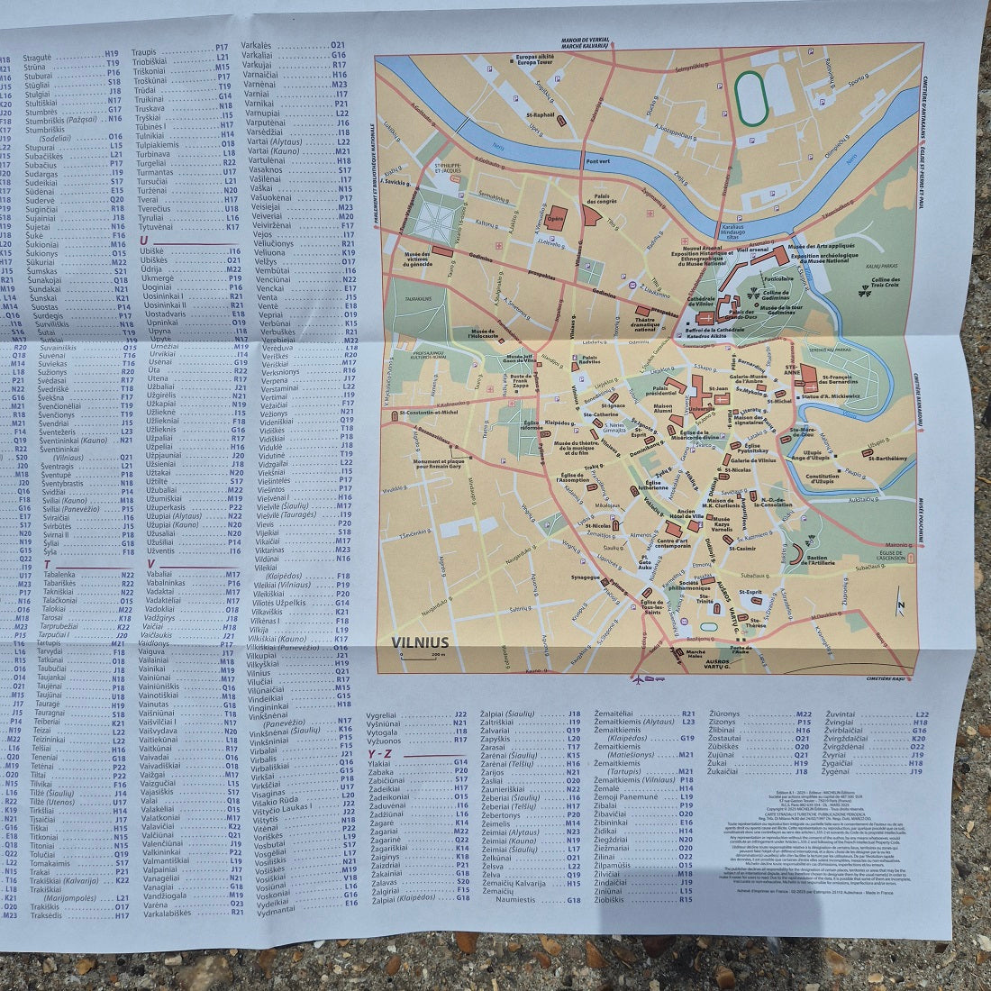 Michelin 729 Vilnius map ISBN:9782067268081
