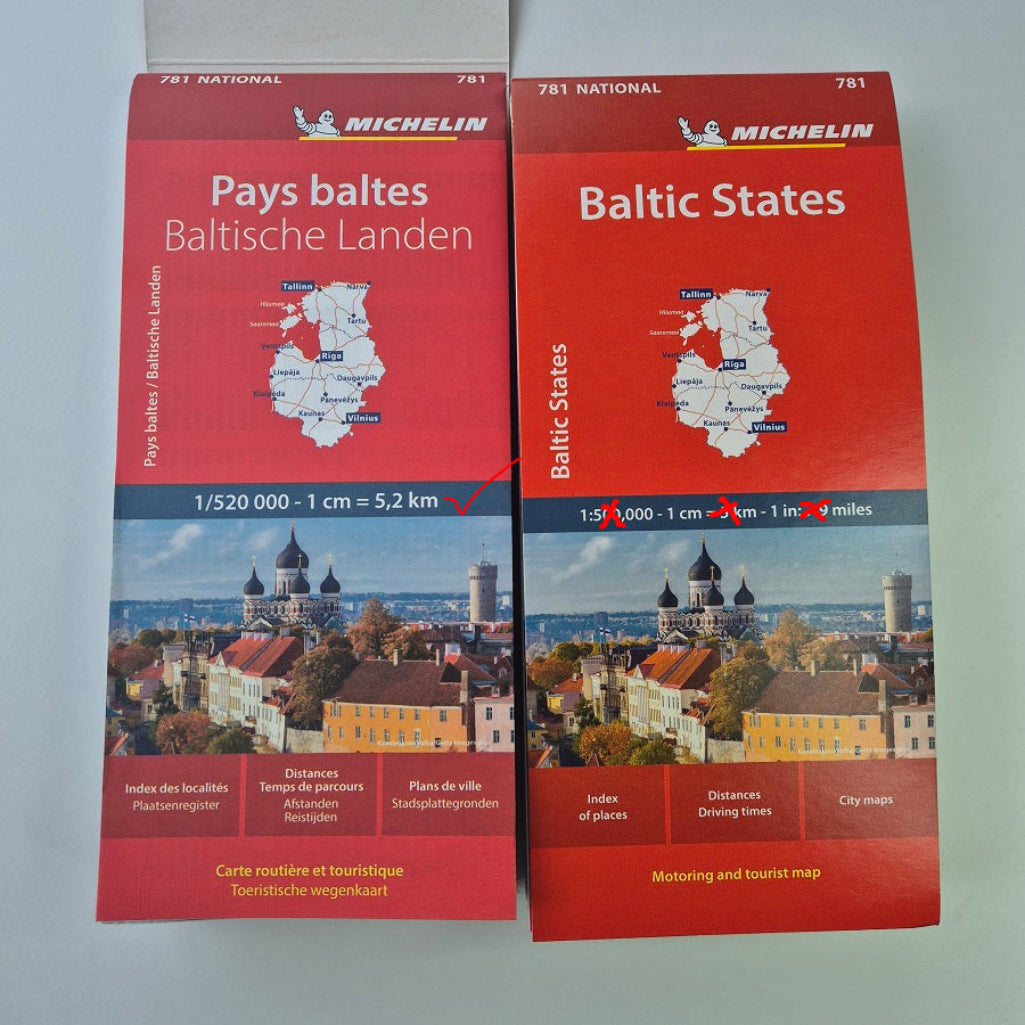 Michelin 729 Baltische Landen Map Estonia Latvia Lithuania ISBN:9782067268081