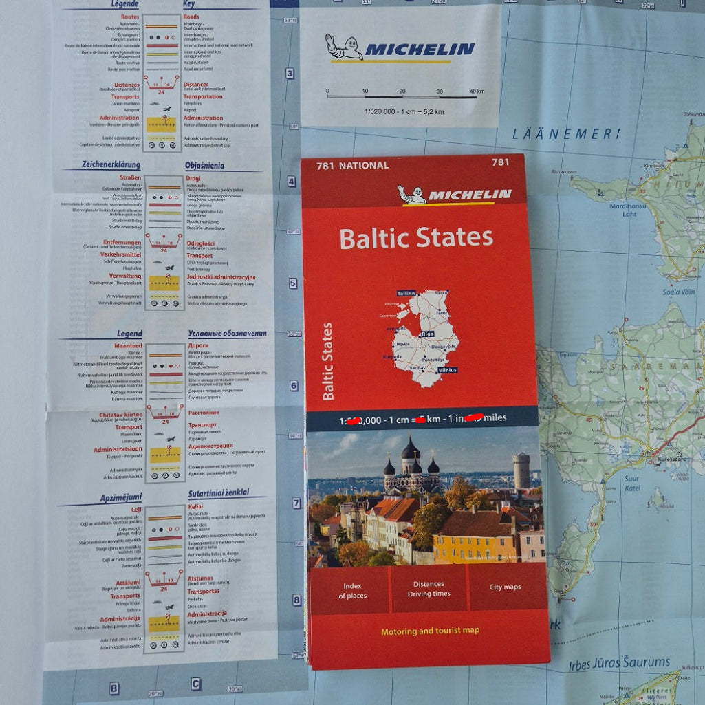 Michelin 729 Baltic States Map Estonia Latvia Lithuania ISBN:9782067268081
