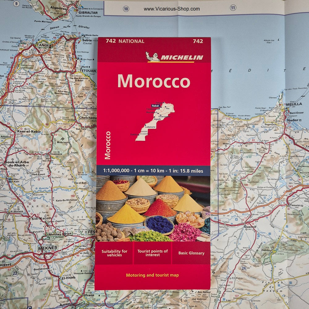 Morocco map 742 Michelin 9782067263987 Front cover