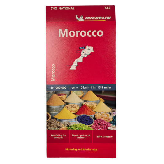 Morocco map 742 Michelin 9782067263987 Front cover
