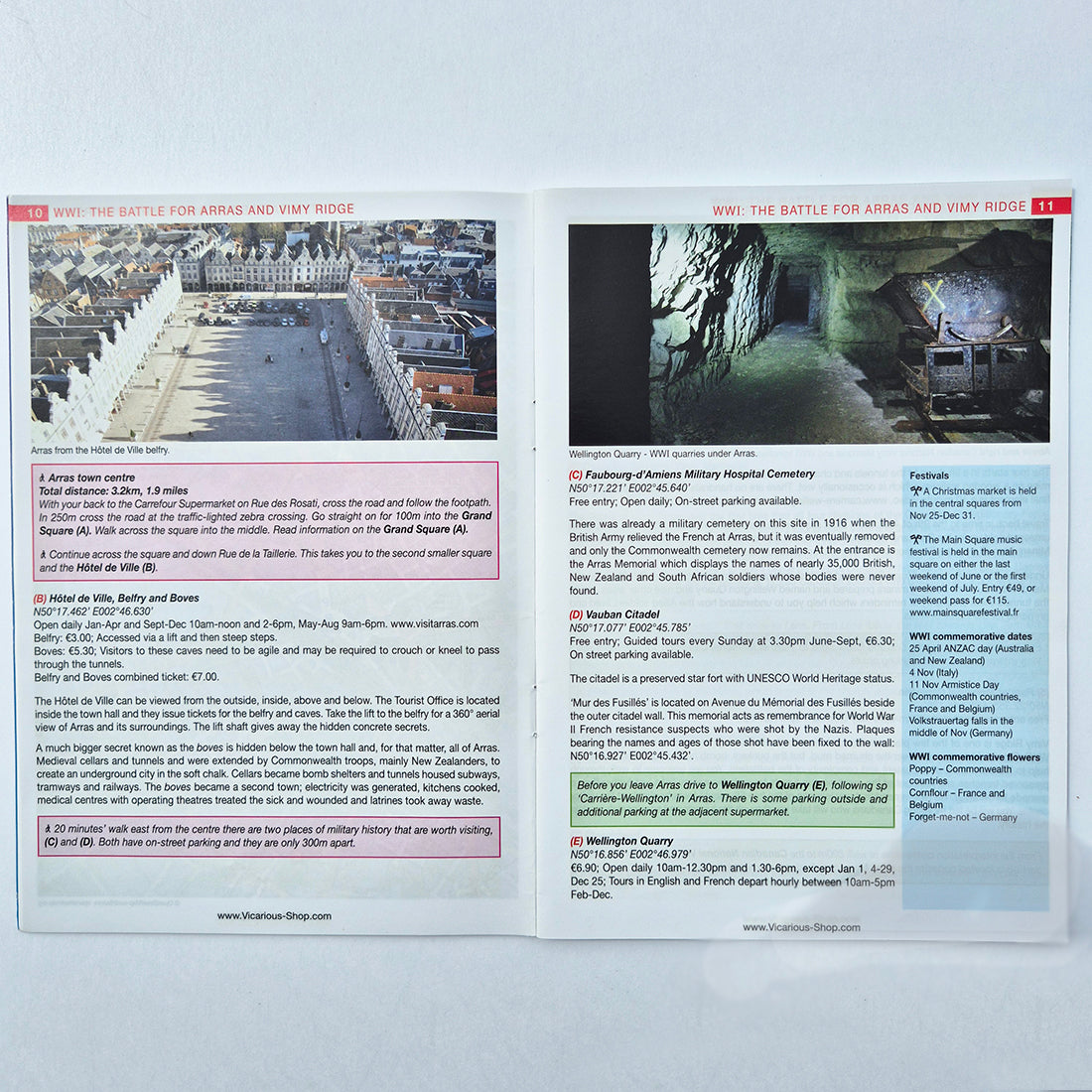 Road Trip Europe: The Great War and More IBSN:9780956678195 Vicarious Media Travelguide, Tour, Driving Tour the battle for arras and vimy ridge