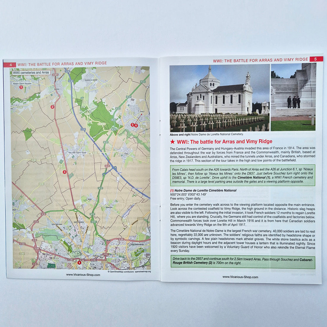 Road Trip Europe: The Great War and More IBSN:9780956678195 Vicarious Media Travelguide, Tour, Driving Tour the battle for arras and vimy ridge