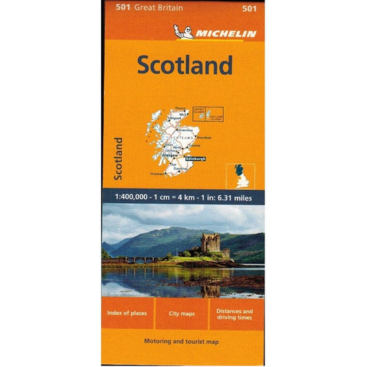 Michelin 501 Scotland fold out map front cover