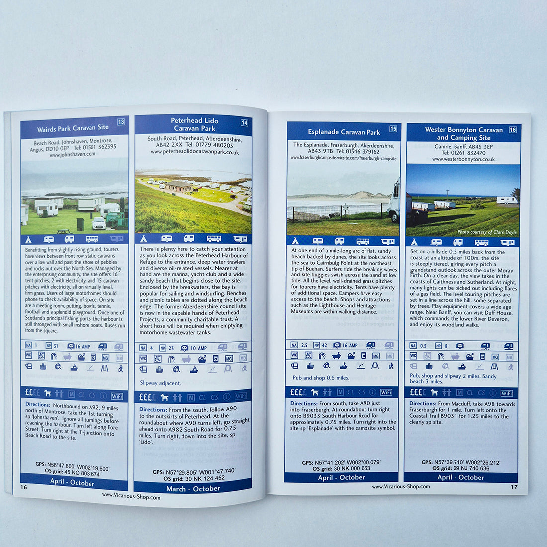 Sea View Camping Scotland, Highlands and Islands 2023 vicarious books media 9781910664216 entry preview