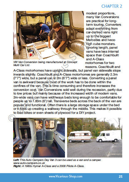 Go Motorhoming and Campervanning IBSN:9781910664025 Vicarious Media Books, Motorhome Reference Book