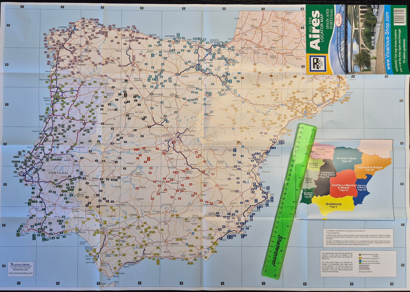 All the Aires Spain and Portugal 7th edition map fully open