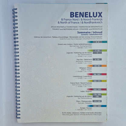 Index 2025 Benelux spiral atlas Michelin ISBN9782067265509