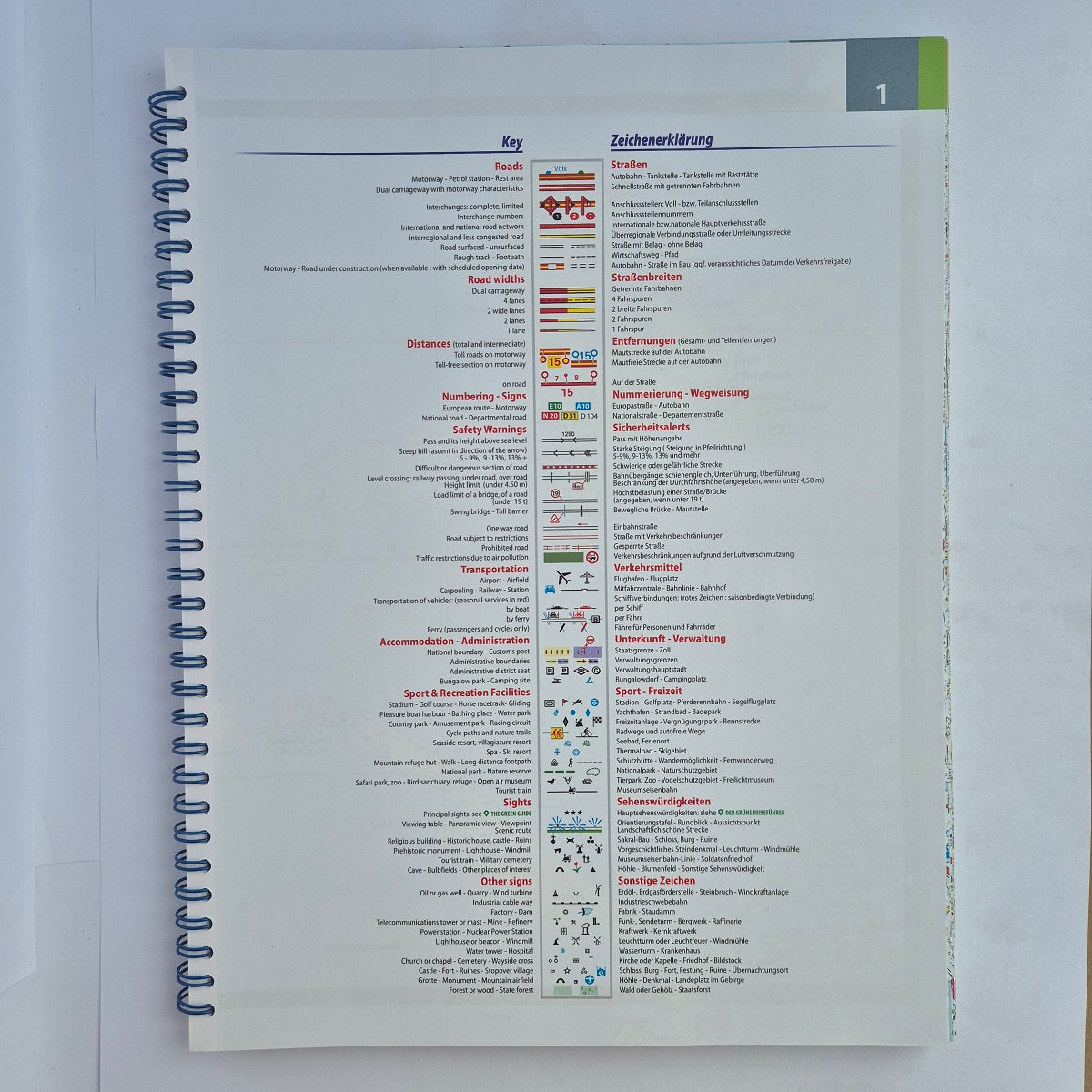 English Key 2025 Benelux spiral atlas Michelin ISBN9782067265509