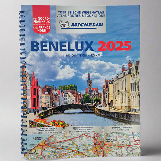 Front Cover 2025 Benelux spiral atlas Michelin ISBN9782067265509