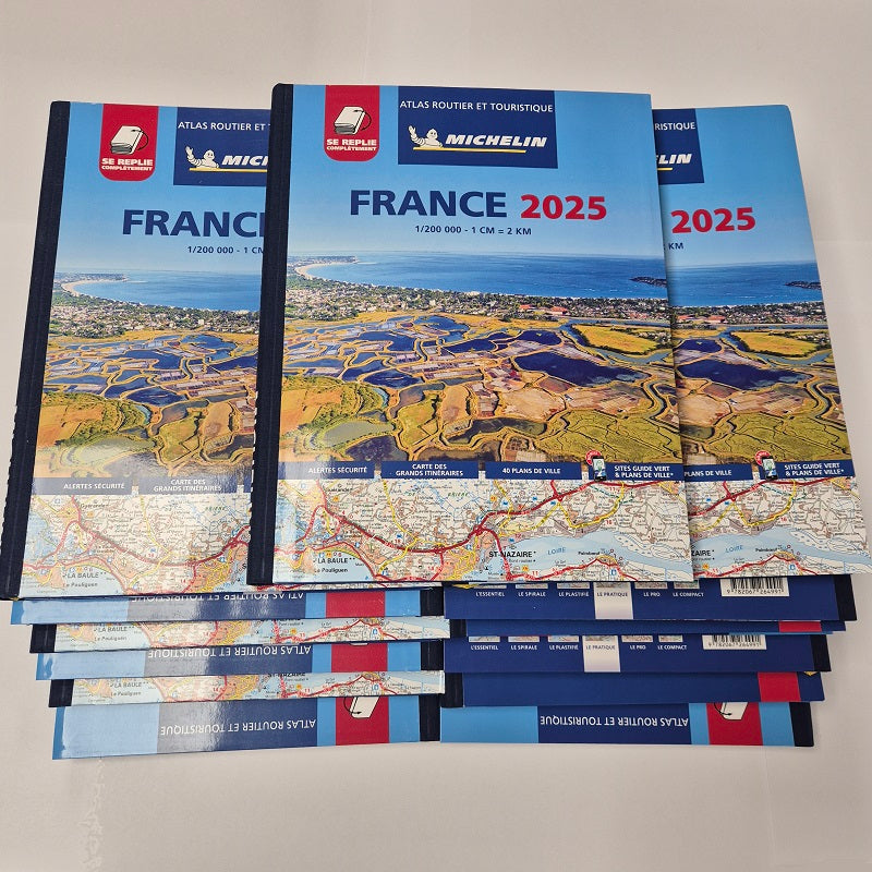 2025 Michelin France Tourist Road Atlas ISNB:9782067264991 front cover