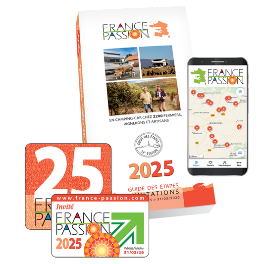 France Passion 2025 Vicarious Books UK motorhome campervan stopovers France front cover 