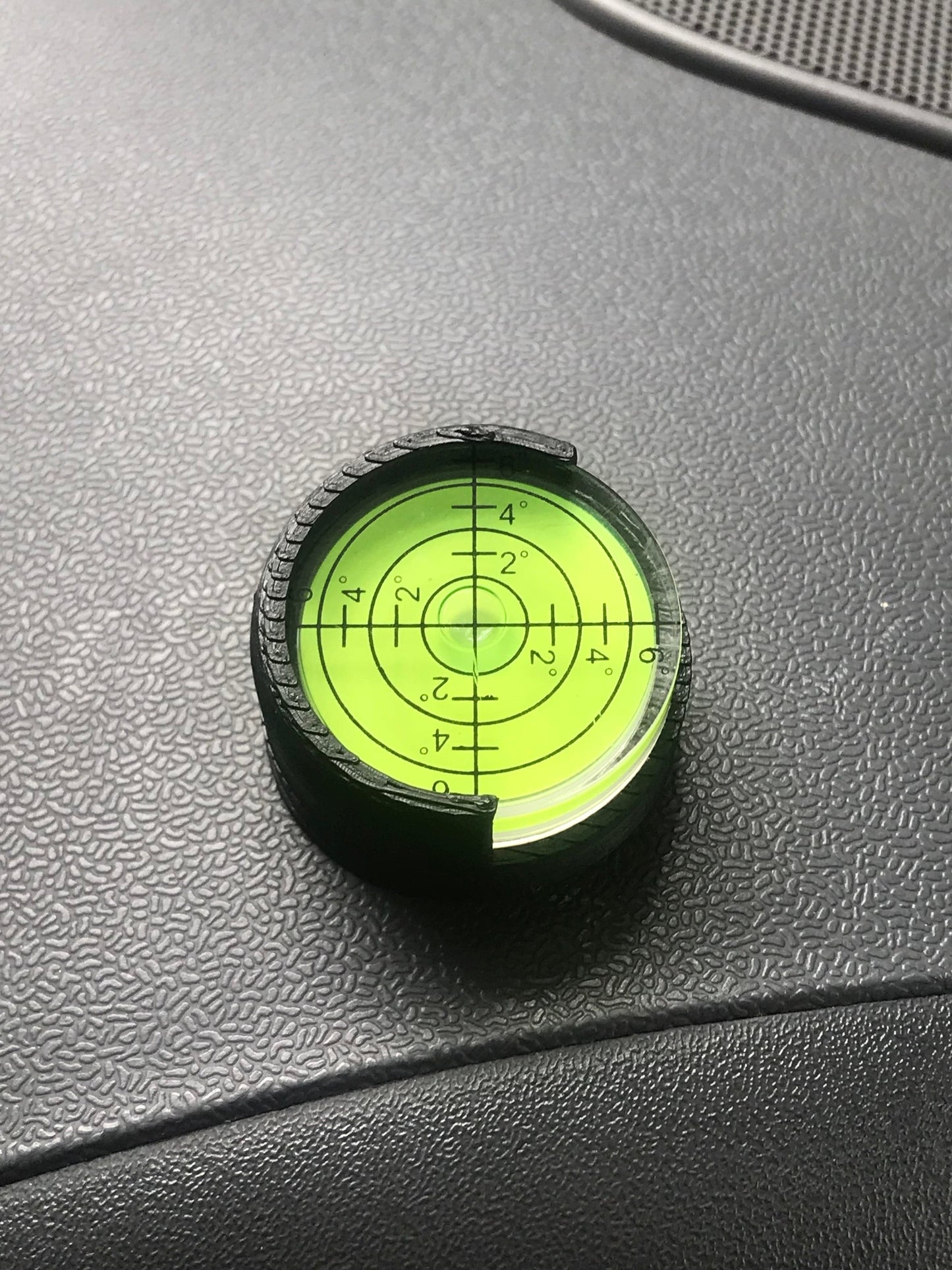 Motorhome Adjustable Bubble Spirit Level Indicator Ideal For Dash Mounting : Black