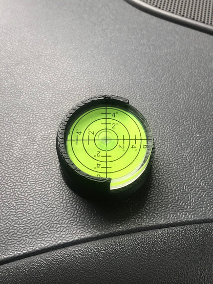 Motorhome Adjustable Bubble Spirit Level Indicator Ideal For Dash Mounting : Black