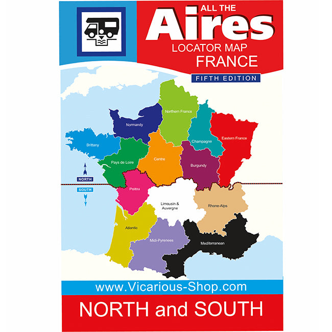 French Aires map for All the Aires France 5th edition