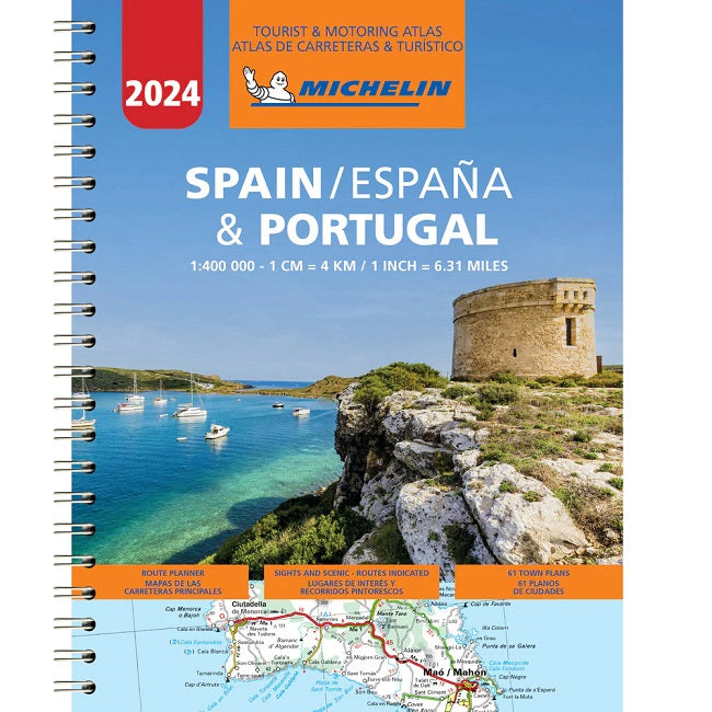 A4 road atlas Spain and Portugal Michelin cover 2024