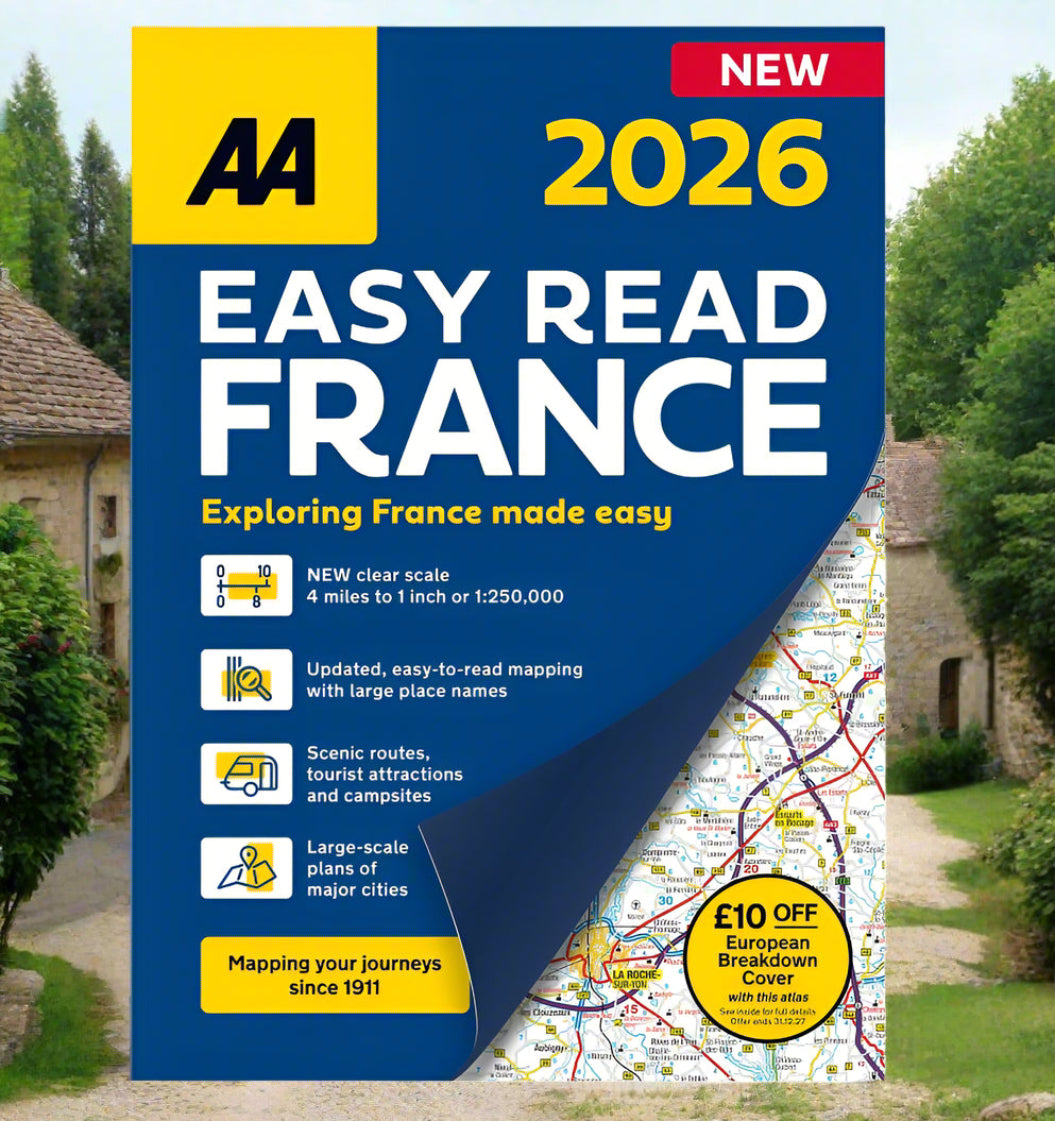 AA Easy Read France Atlas 2026 9780749584443 front cover