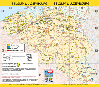 Aires Map Belgium and Luxembourg All the Aires IBSN:9781910664230 Vicarious Books Media