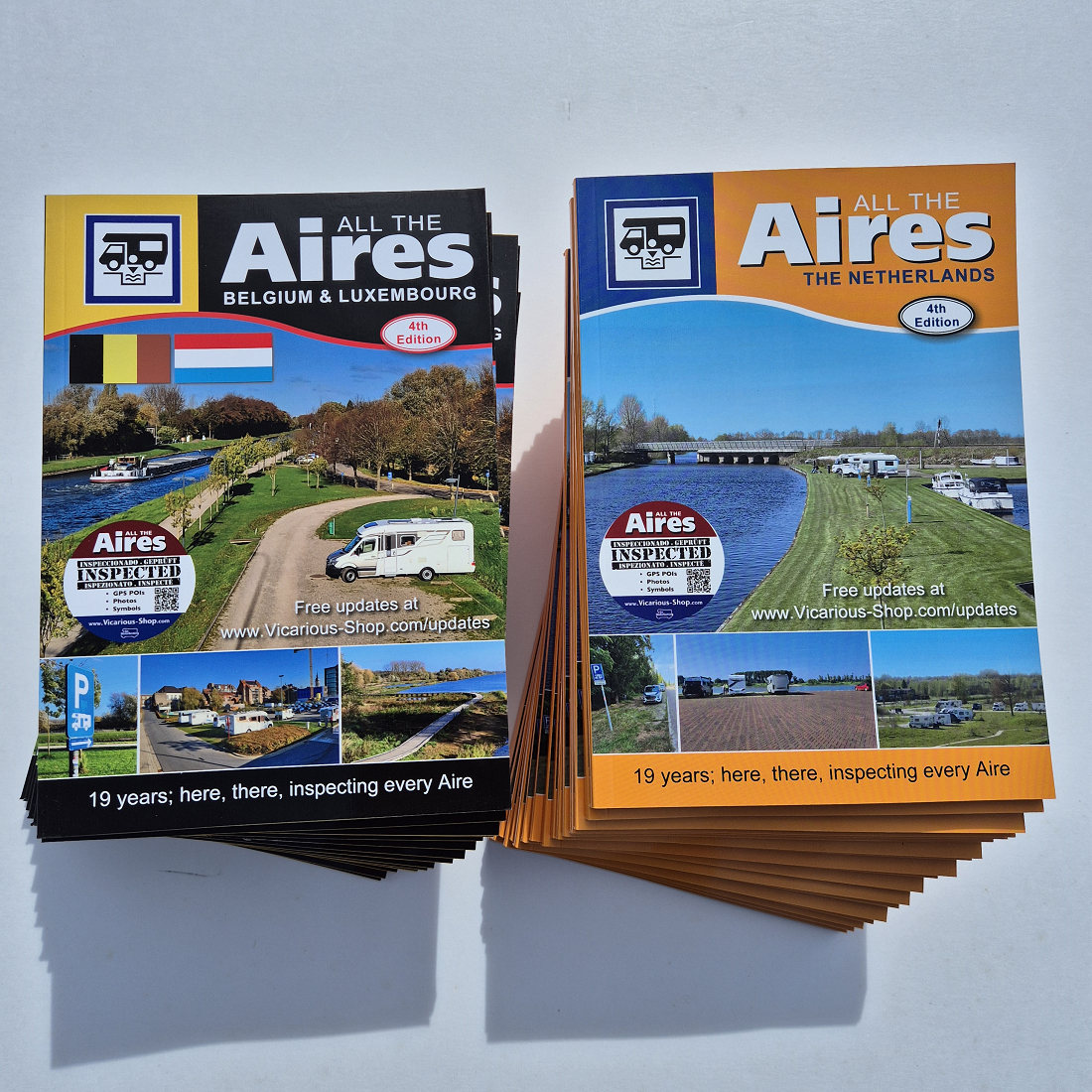 Publisher special offer, buy both books together, All the aires Belgium  Luxembourg plus All the aires the Netherlands,  vicarious books media