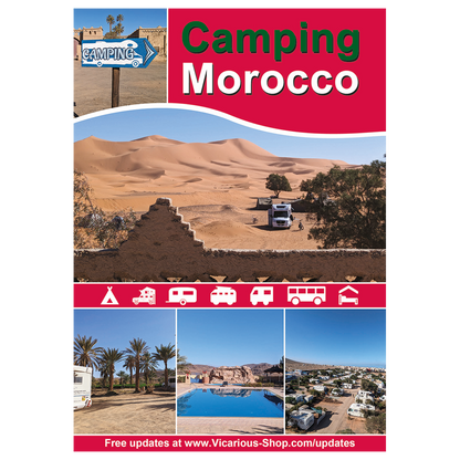 Camping Morocco 2025 front cover printed edition vicarious media books 