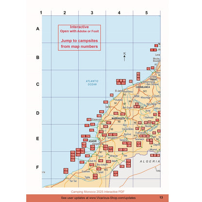 Camping Morocco 2025 interactive map southern Morocco pdf edition
