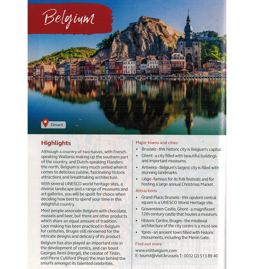 Caravan and Motorhome Club Touring Europe 2023 9781999323677 belgium touring