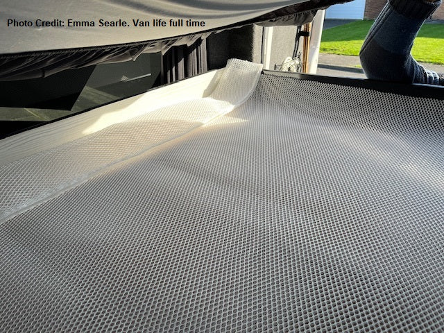 Bedairer mattress wetness protection in a VW van conversion