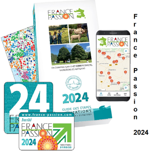 France Passion 2024 motorhome and campervan stopover scheme front cover