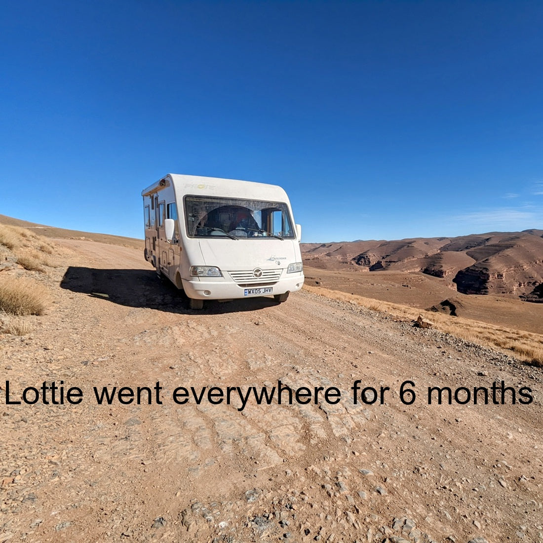 2 wheel drive motorhome driven all over Moroccan on a dirt roads.