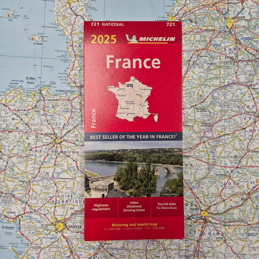 Fold out map France Michelin 721 2025 9782067264892
