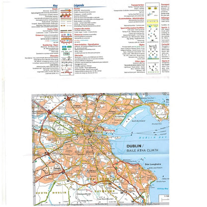 Michelin Ireland 612 sheet map Key and Dublin zoom map