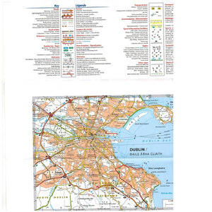 Michelin Ireland 612 sheet map Key and Dublin zoom map